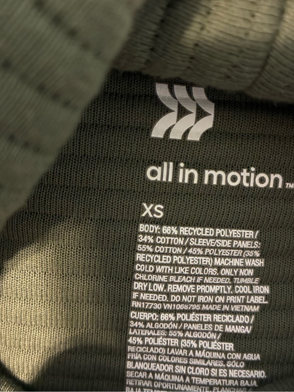 all in motion Olive Ribbed Turtleneck Pullover - Picture 2 of 6